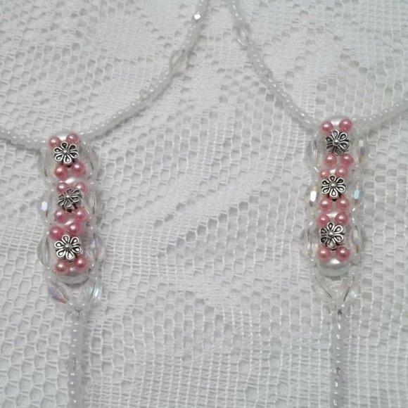 Silver Daisy Barefoot Sandals Handcrafted Size 6-9 - Picture 3 of 4